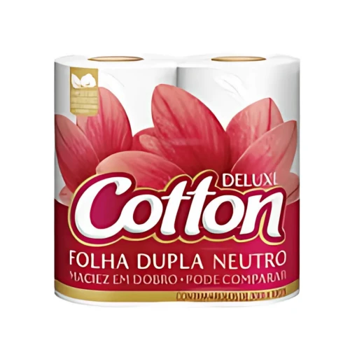 Papel Higiênico COTTON Folha Dupla - 30M - Pacote com 4 Rolos