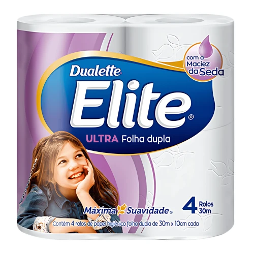 Elite Dualette Ultra - Papel Higiênico Folha Dupla 16 Rolos - Fd - Cód 201826