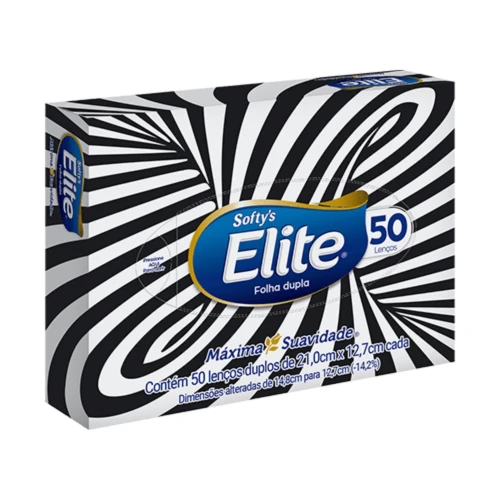 Lenço de Papel Elite Folha Dupla - 50 Folhas - Cód 205311