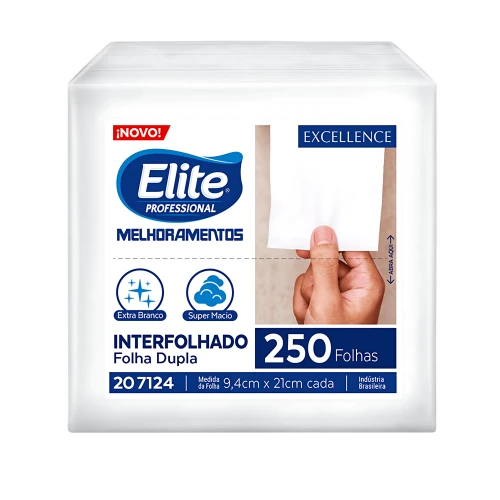 Papel Higiênico Interfolhado Folha Dupla Elite Excellence - UND - Cód 207124