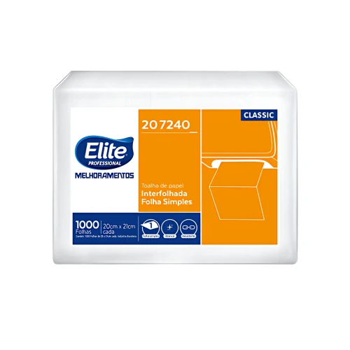 Papel Toalha Interfolhado Elite Classic 1.000 Folhas - Cód 207240