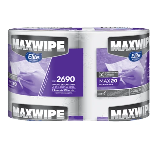 Toalha De Papel Plus Folha Dupla 2x350 Max20 Picote - Cód 207248