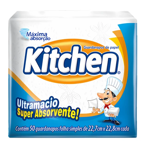 Guardanapo Kitchen Pequeno - 22,7 x 22,8 cm (Pacote com 96 unidades) - Cód 203437