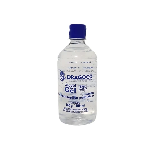 Álcool Gel 70% 500ml sem Pump - Dragoco